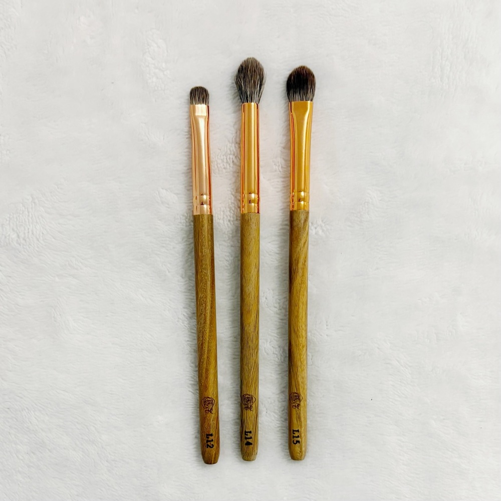 Chinese Fude Soft Weasel Goat Hair Medium Shader Eyeshadow Makeup Brush Set
